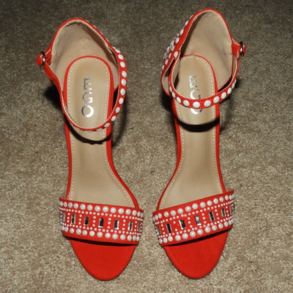 EGO Red suede heels